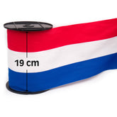 Rood wit blauw lint | 19 cm | per meter Lint RWBLINT - 19CM - PM
